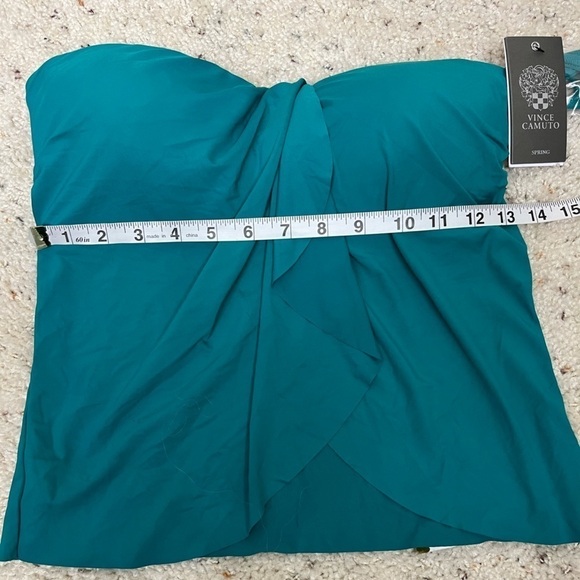 NWT Vince Camuto Bandeau Full Torso With Adjustable Removable Strap Swim Top - Picture 8 of 10